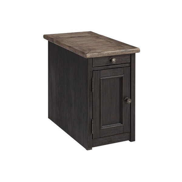 Signature Design by Ashley Tyler Creek Grayish Brown/Black Chairside End Table