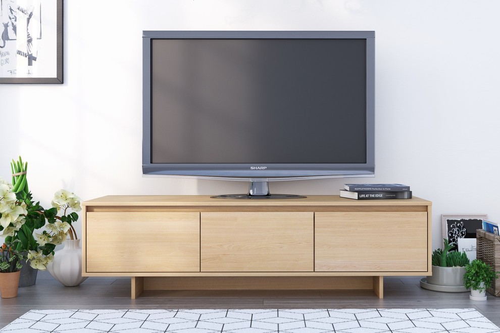 Nexera 107205 Rustik 60 quotTV Stand  Natural Maple   Transitional   Entertainment Centers And Tv Stands   by Luxeria  Houzz