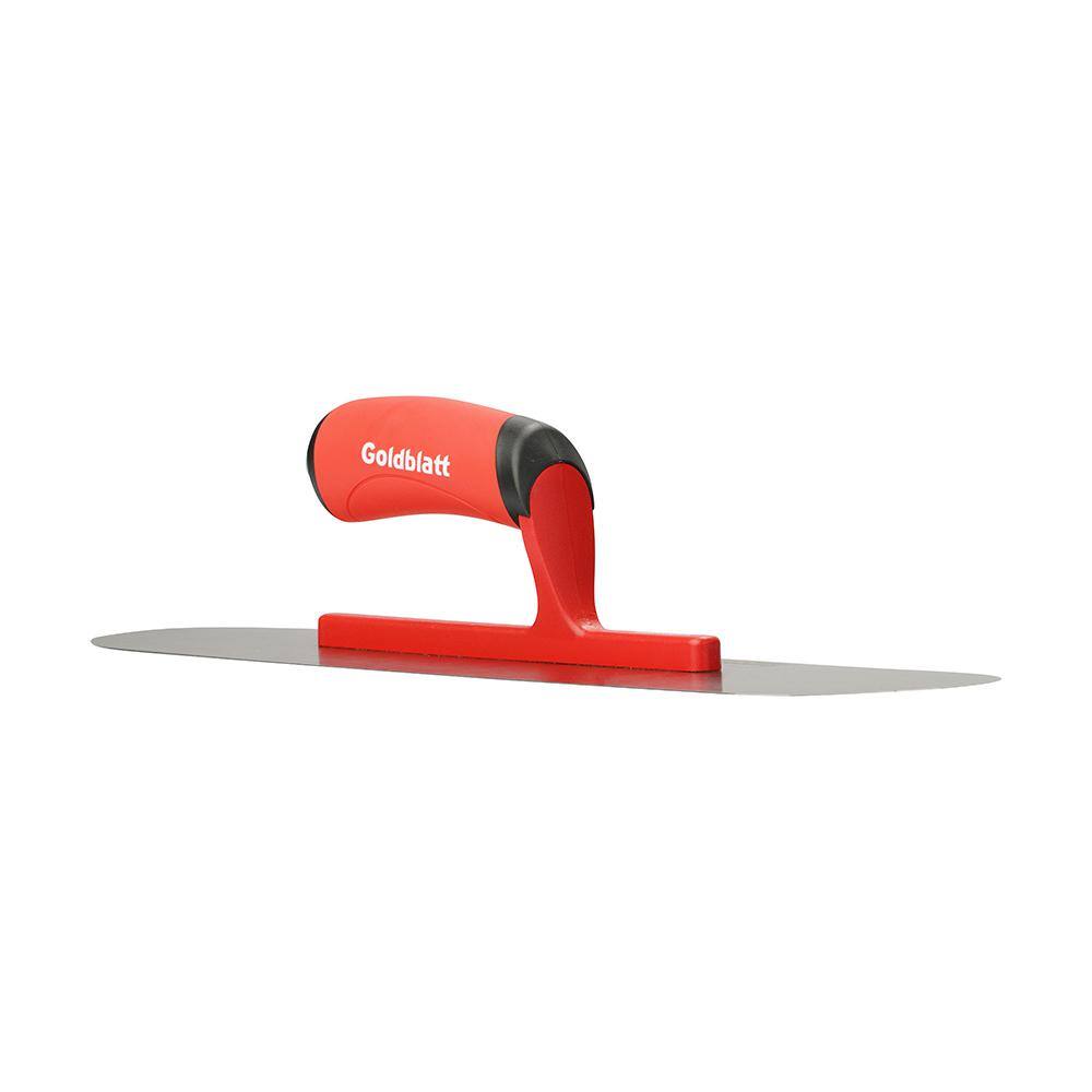 Goldblatt RED SINCE 1885 16 in. x 4 in. Pro Steel Pool Trowel G16120