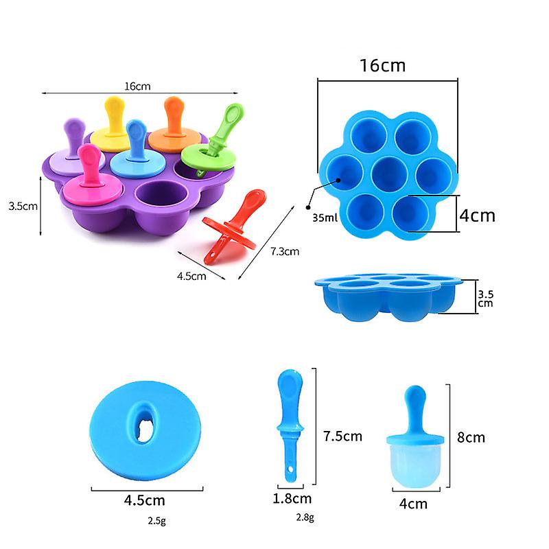 Reusable Diy Ice Cream Silicone Molds Popsicle Molds Maker Ice Cube Molds For Home Freezer With Free Sticks Kitchen Tools