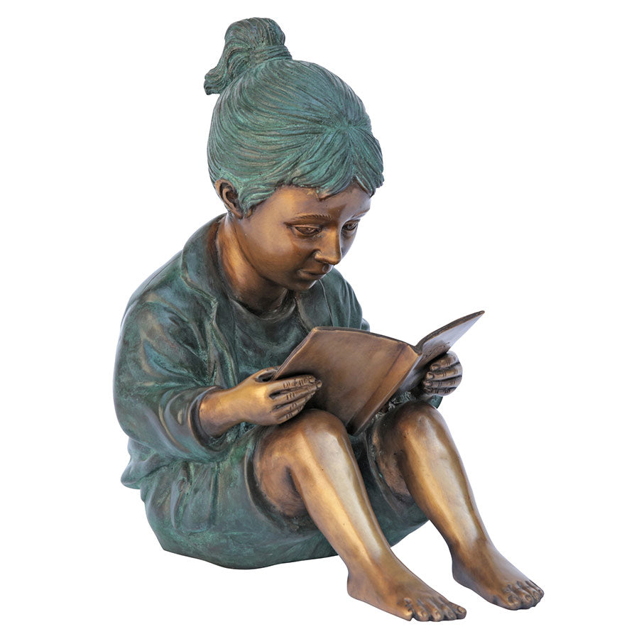 Design Toscano Story Book Girl Bronze Garden Statue