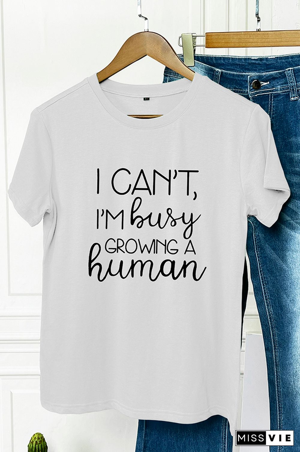 I Can't Busy Growing A Human Graphic Tee Wholesale