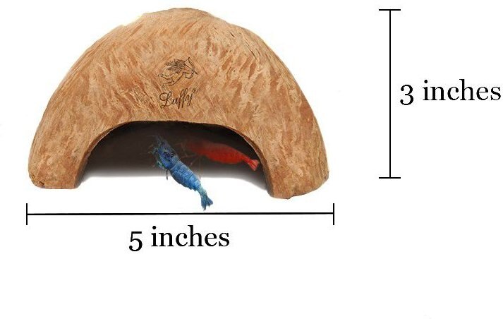 SunGrow Betta Fish Hideout Cave， Decoration for Aquarium and Gecko Tank