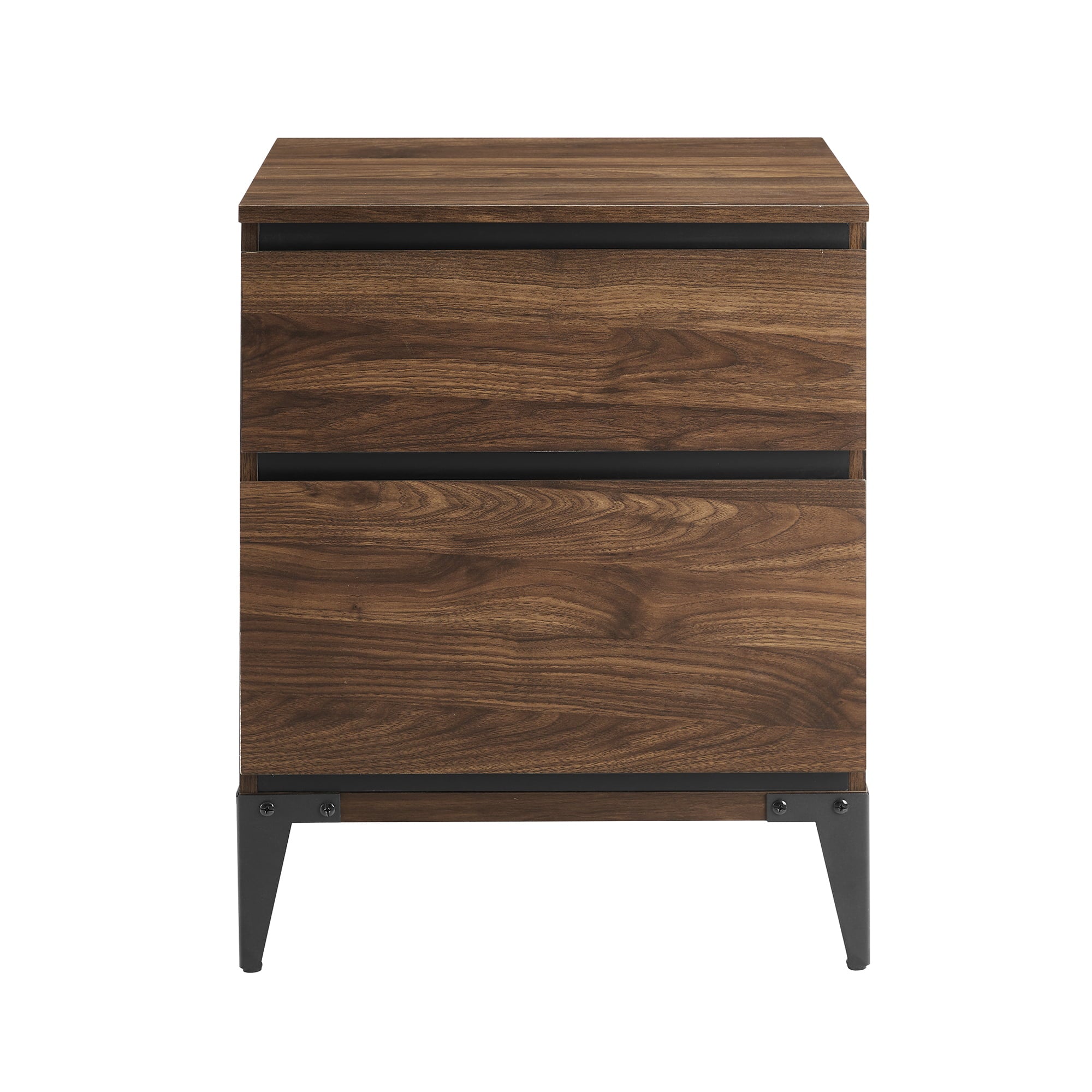 Desert Fields Eaton 2-Drawer Nightstand, Walnut