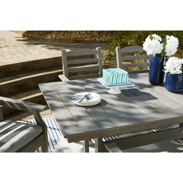 Signature Design by Ashley Visola Gray Rectangular Outdoor Poly All Weather Dining Table Only