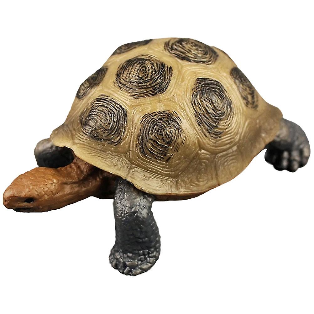 Land Tortoise Model Plastic Land Turtle Decor Realistic Tortoise Figurine Kids Tortoise Toy