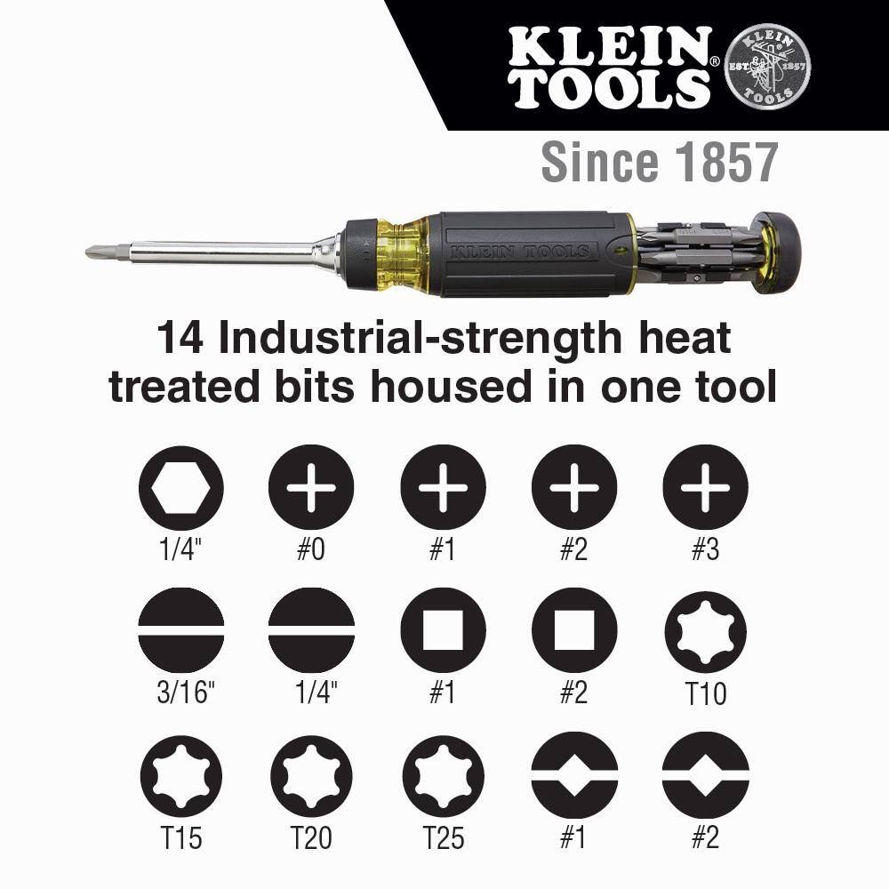 Klein Tools 15-in-1 Multi Bit Screwdriver Ratcheting 32305