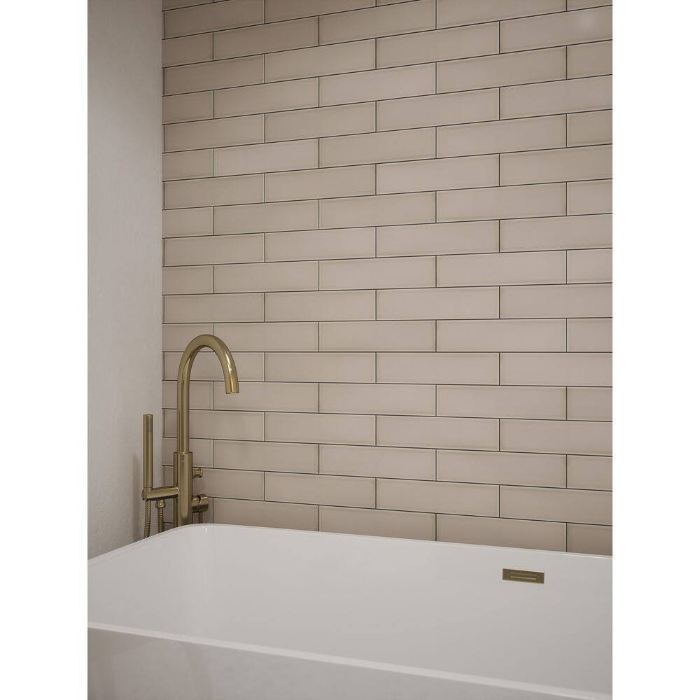 Jeffrey Court Weather Grey 3 in. x 12 in. Glossy Ceramic Wall Tile (16.5 sq. ft.Case) 99345