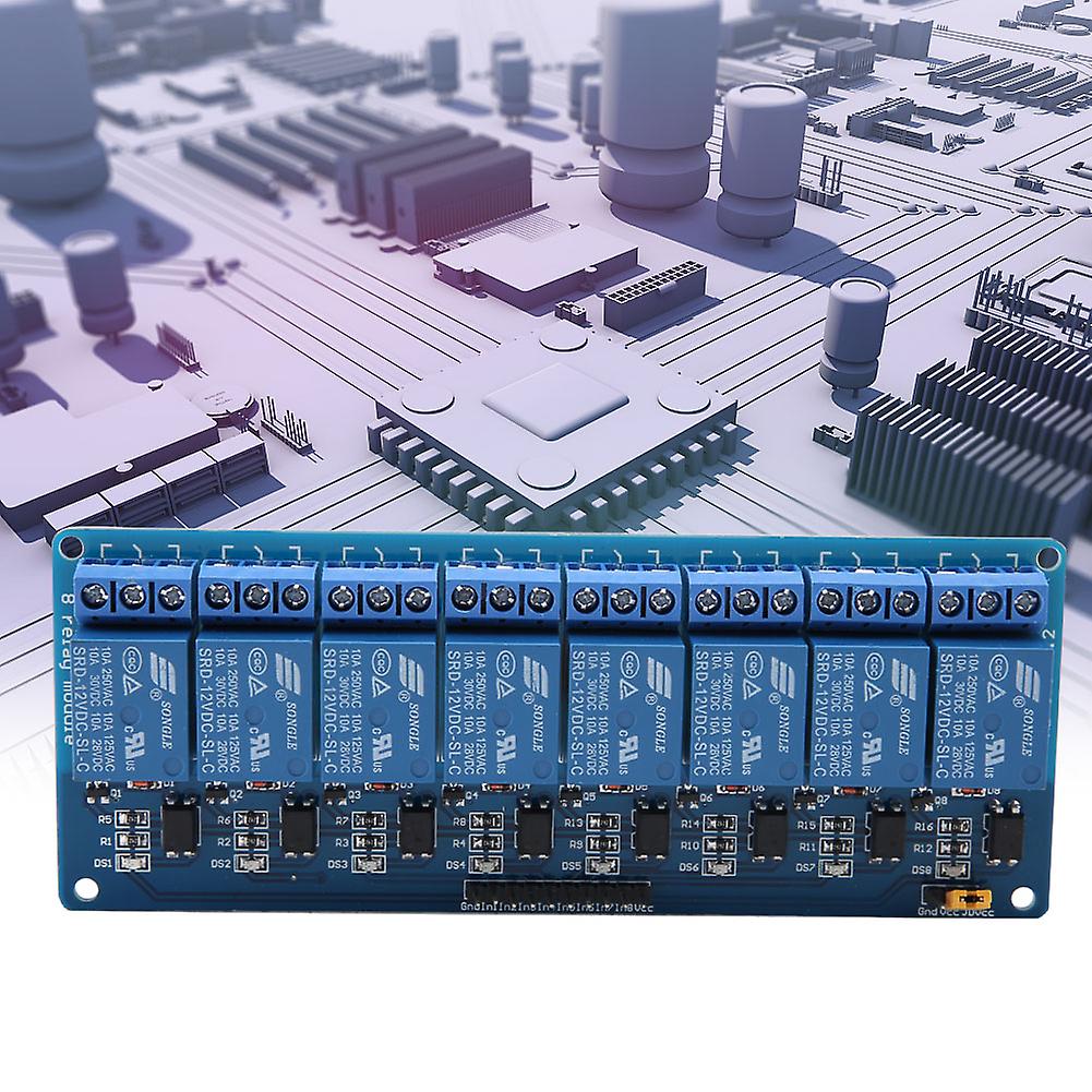 8 Channel Low Level Trigger Relay Module With Optocoupler 12v