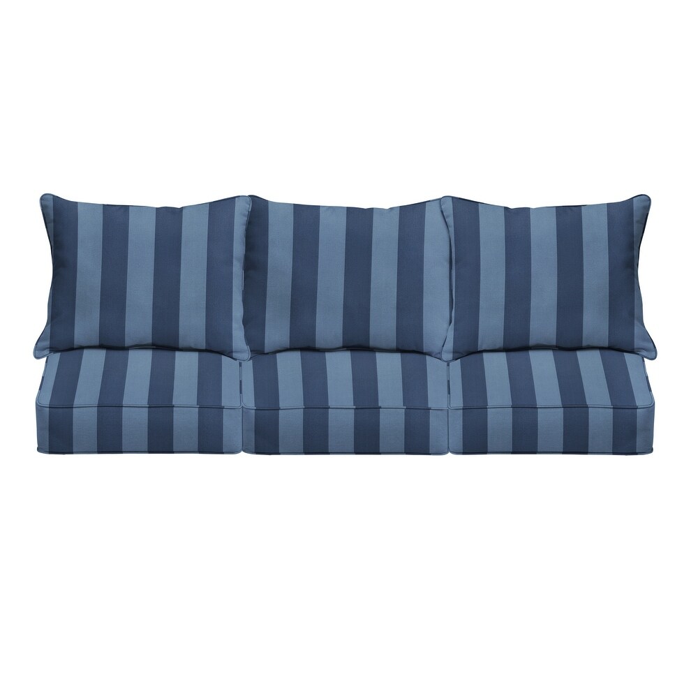 Humble + Haute Preview Capri Outdoor/Indoor Deep Seating Sofa Pillow and Cushion Set 22.5in x 22.5in x 5in