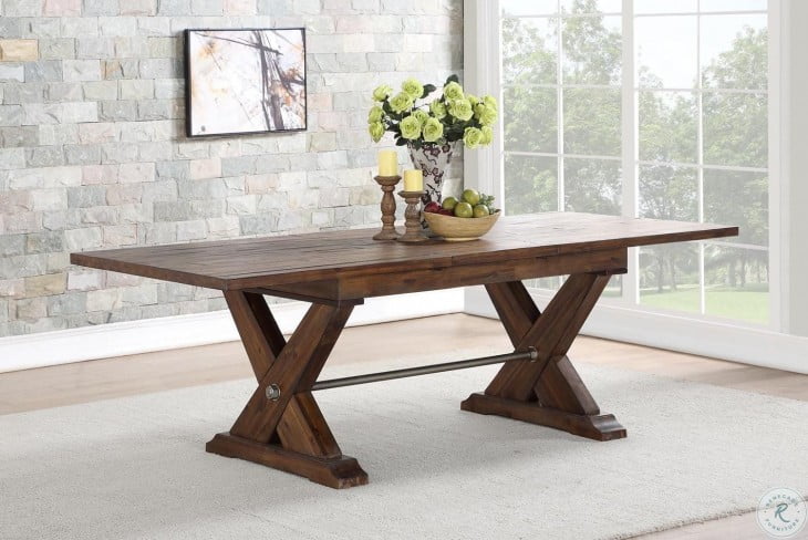 Rustic Extendable (75-94) Dining Set with Butterfly Leaf Plus Server