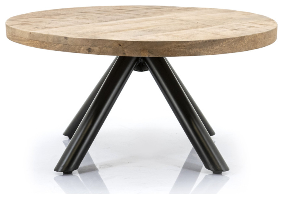 Round Wooden Coffee Table S  Eleonora Otto   Industrial   Coffee Tables   by Luxury Furnitures  Houzz