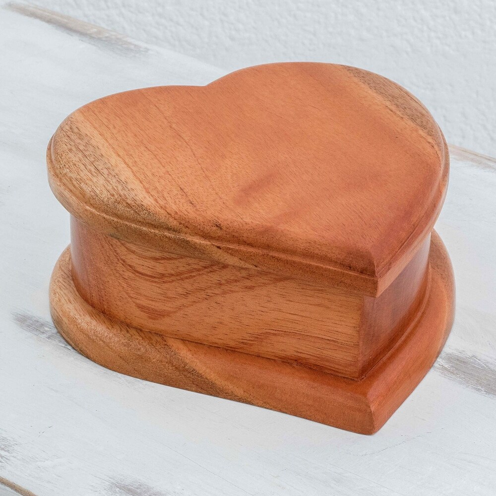 Novica Handmade Burning Love Wooden Jewelry Box