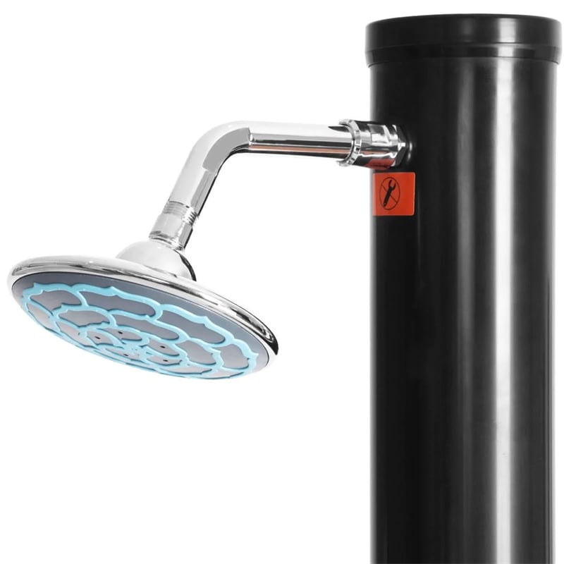 7.2Ft 5.5 Gallon Solar Heated Shower 2-Section Outdoor Shower with Shower Head