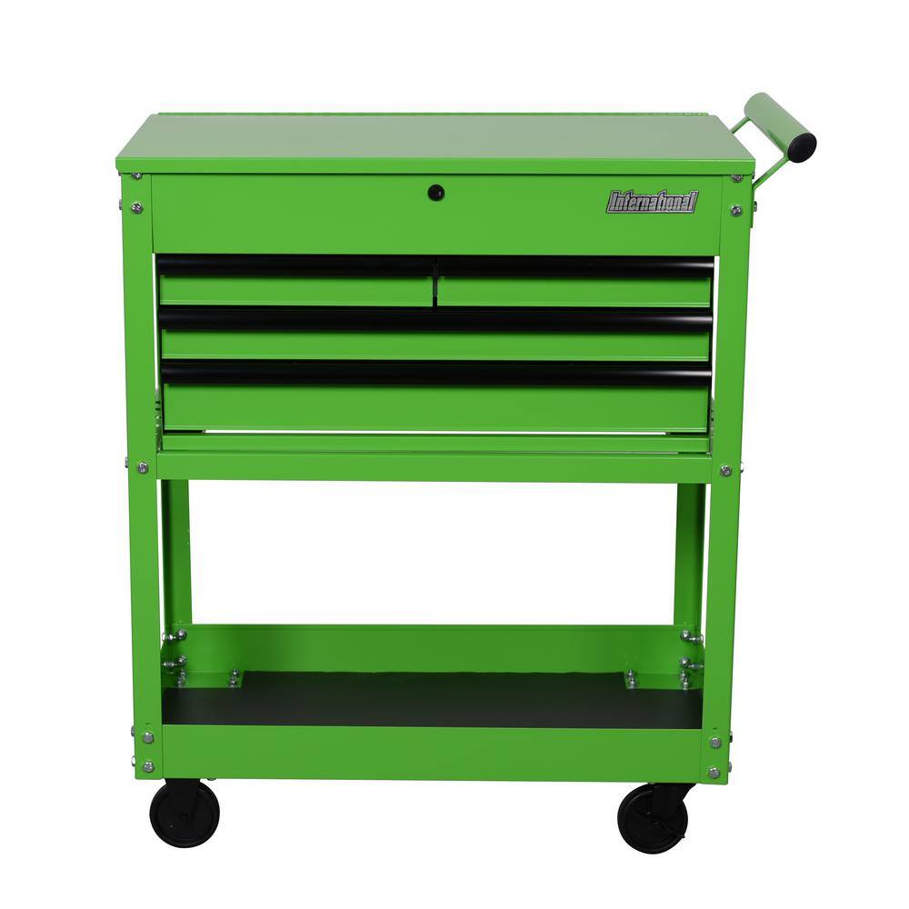 International 33 in. 4-Drawer Green Tool Cart INT33CART4GRN