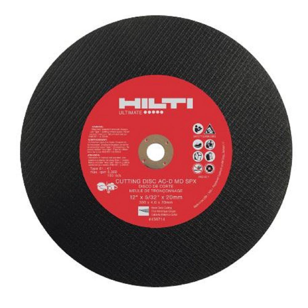 Hilti 14 in. x 532 in. x 1 in. 0-Teeth Abrasive Metal Deck Cutting Gas Saw BladeDisc (10-Pack) 436720