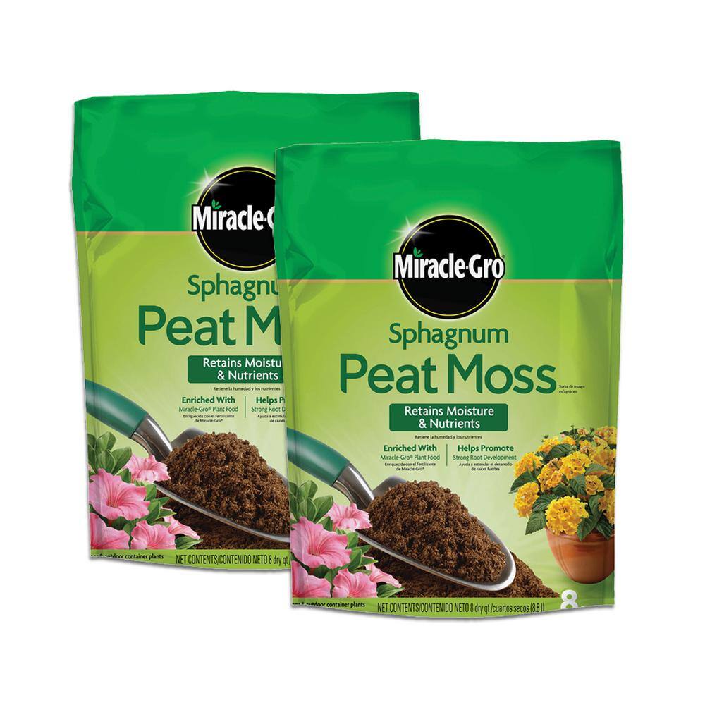 Miracle-Gro 16 Qt. Sphagnum Peat Moss (2-Pack) VB00007