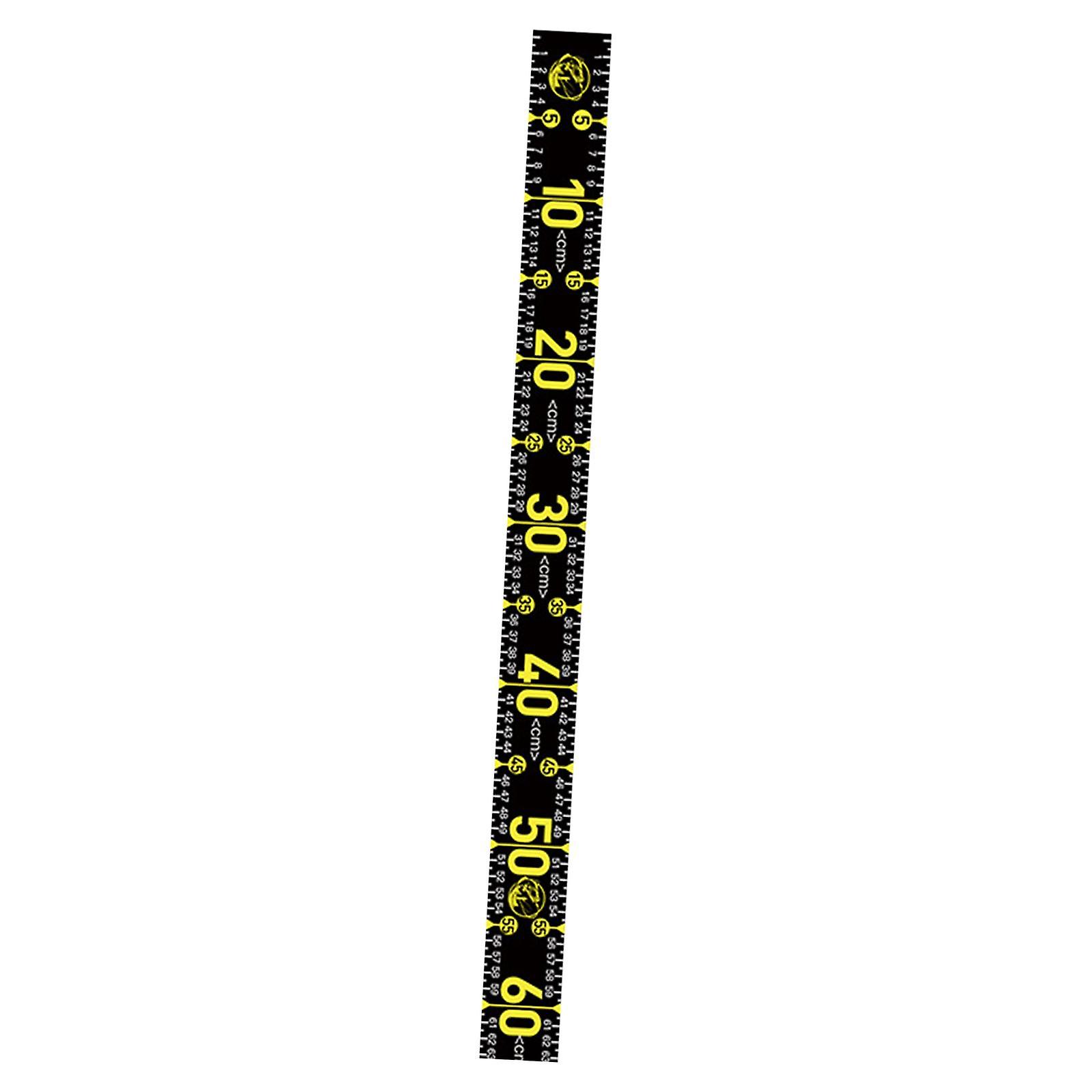 Fish Measuring Tool 51.18'' Foldable Fishing Ruler For Boat Sailboats Kayaks Black