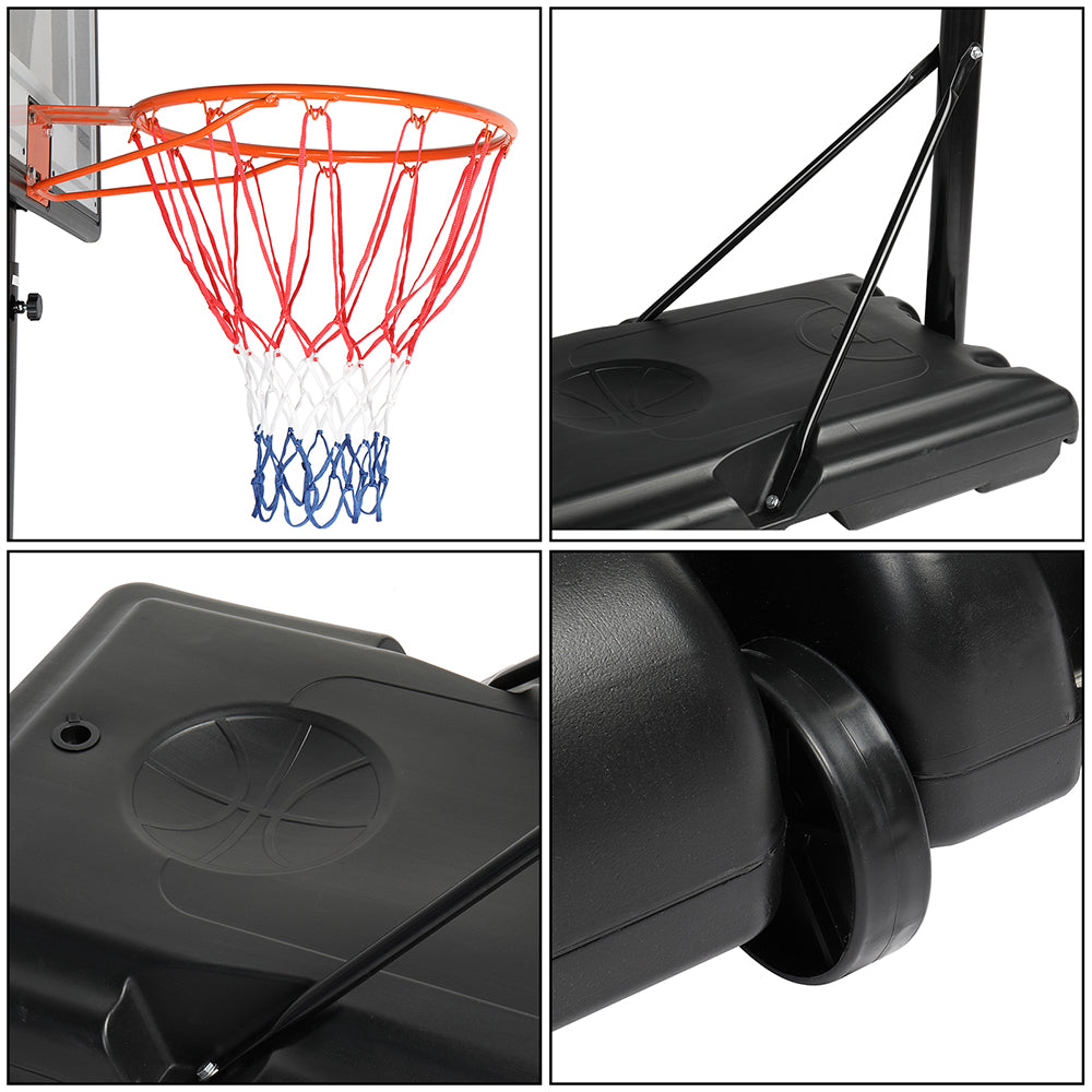 UBesGoo Kids Youth Portable Basketball Hoop， 6.9'-10' Height Adjustable Basketball Goal Stand， with 34 Inch PVC Backboard