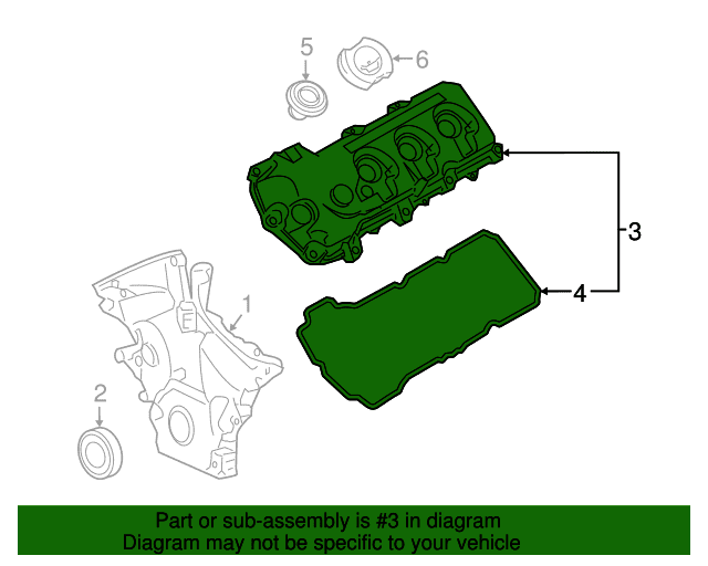 Genuine OE Ford Valve Cover - AA5Z-6582-E