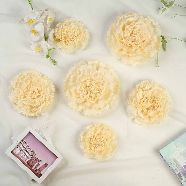 6Pcs Large Carnation Paper Flowers