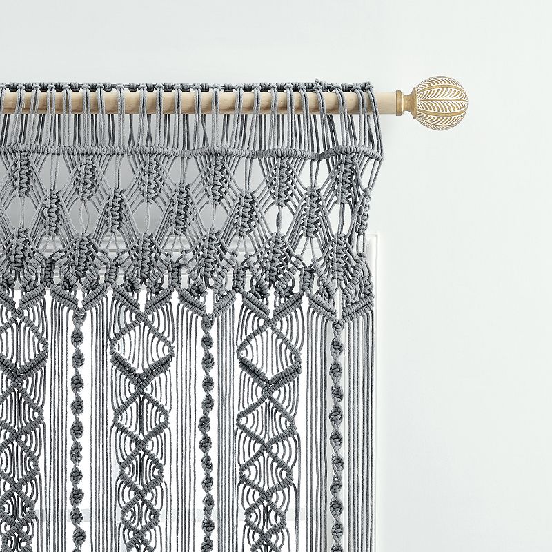 Lush Decor Boho Macrame Textured Cotton Valance