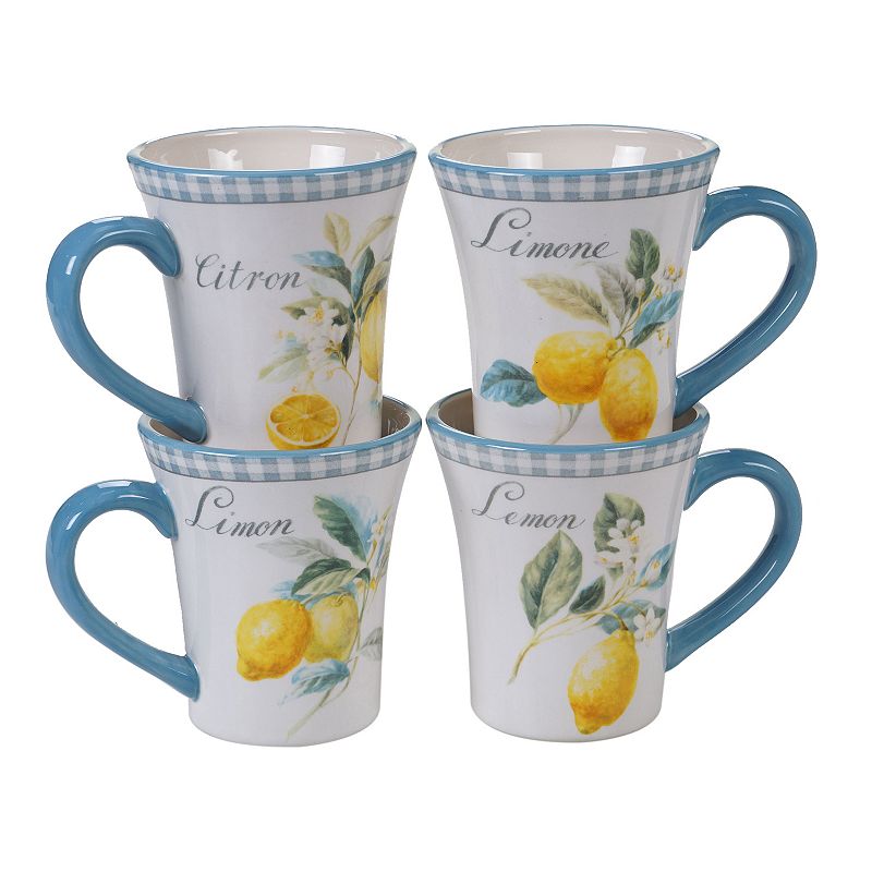 Certified International Citron 4-pc. Mug Set