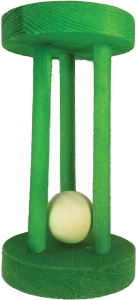 AandE Cage Company Wooden Cylinder and Ball Chew Small Pet Toy