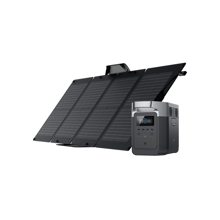 EcoFlow DELTA 1300 + 220W Portable Solar Panel -  6 x 1800W AC Outlets, Solar Generator for Outdoor Camping and Home Backup