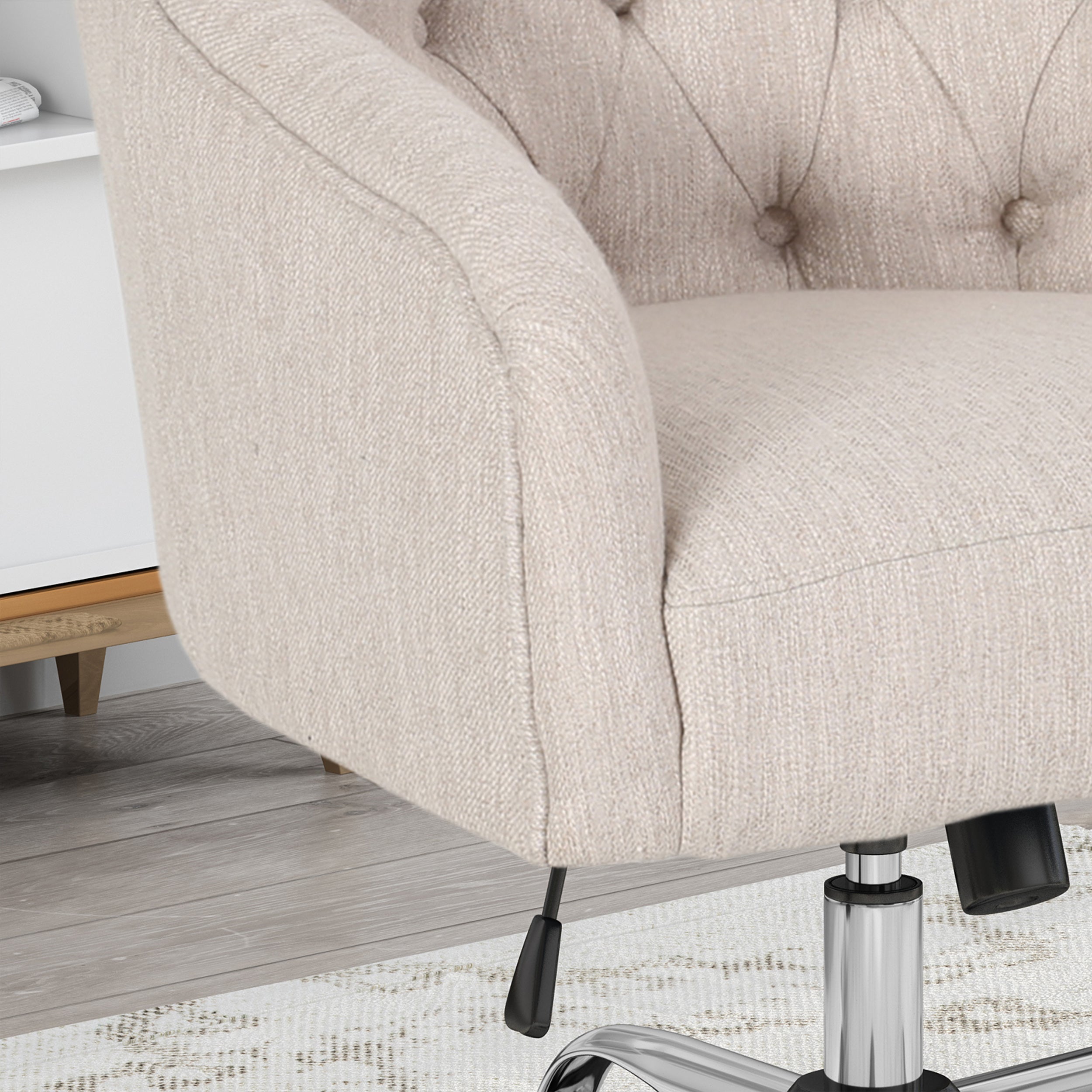 Uriel Tufted Home Office Chair with Swivel Base