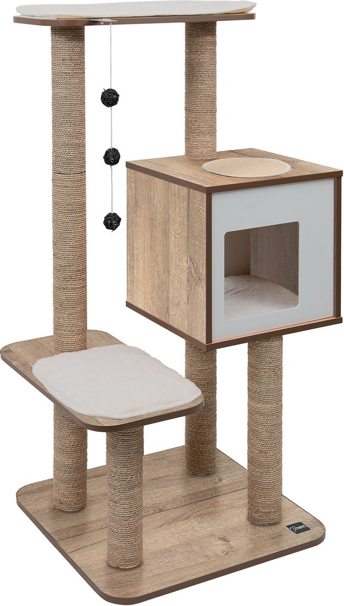 Vesper High Base 47.8-in Modern Cat Tree and Condo