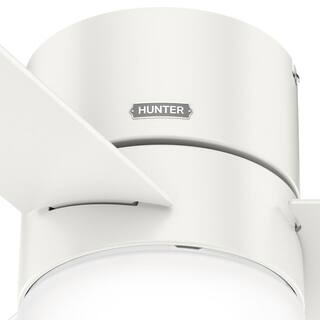 Hunter Minimus 52 in. Integrated LED Indoor Fresh White Ceiling Fan with Remote and Light Kit 51433