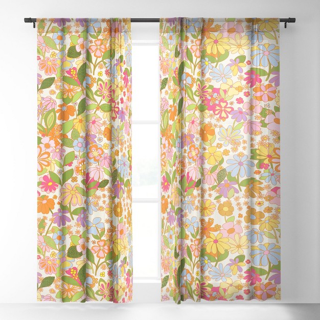 Alja Horvat Nostalgia In The Garden Single Panel Sheer Window Curtain Society6