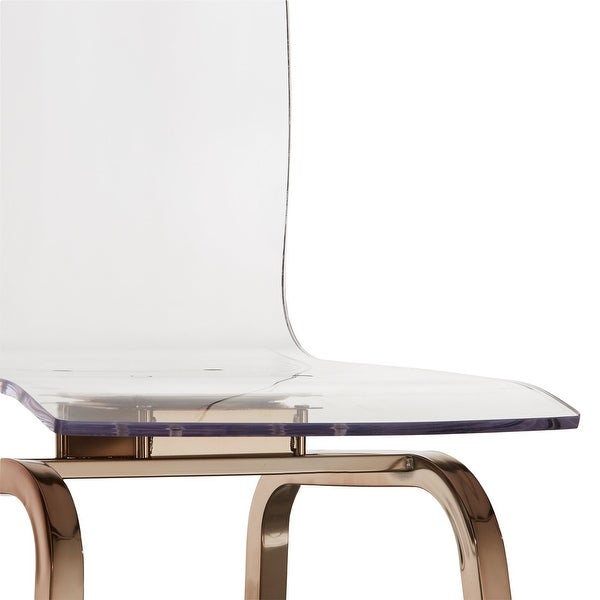 Acrylic and Chrome Swivel Stool， Set of Two， Bar Height