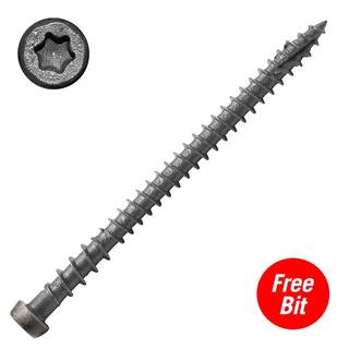 DeckLok #10 x 2-34 in. Star Drive Self-Countersinking Flat Head ACQ Compatible Gray Composite Deck Screws (350 per Pack) CD234TTG350