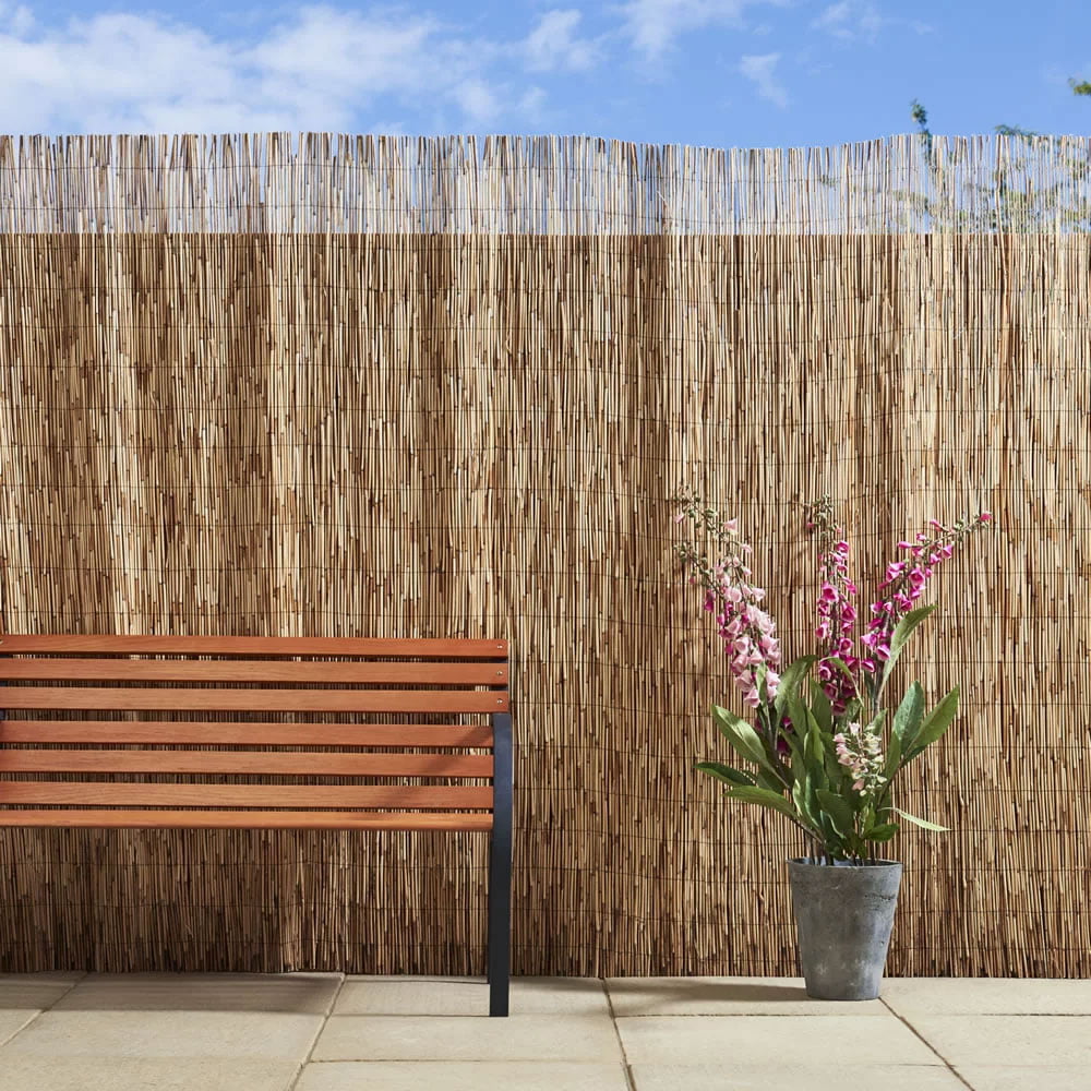 Backyard X-Scapes 6' H x 16' L Natural Reed Fence Panel