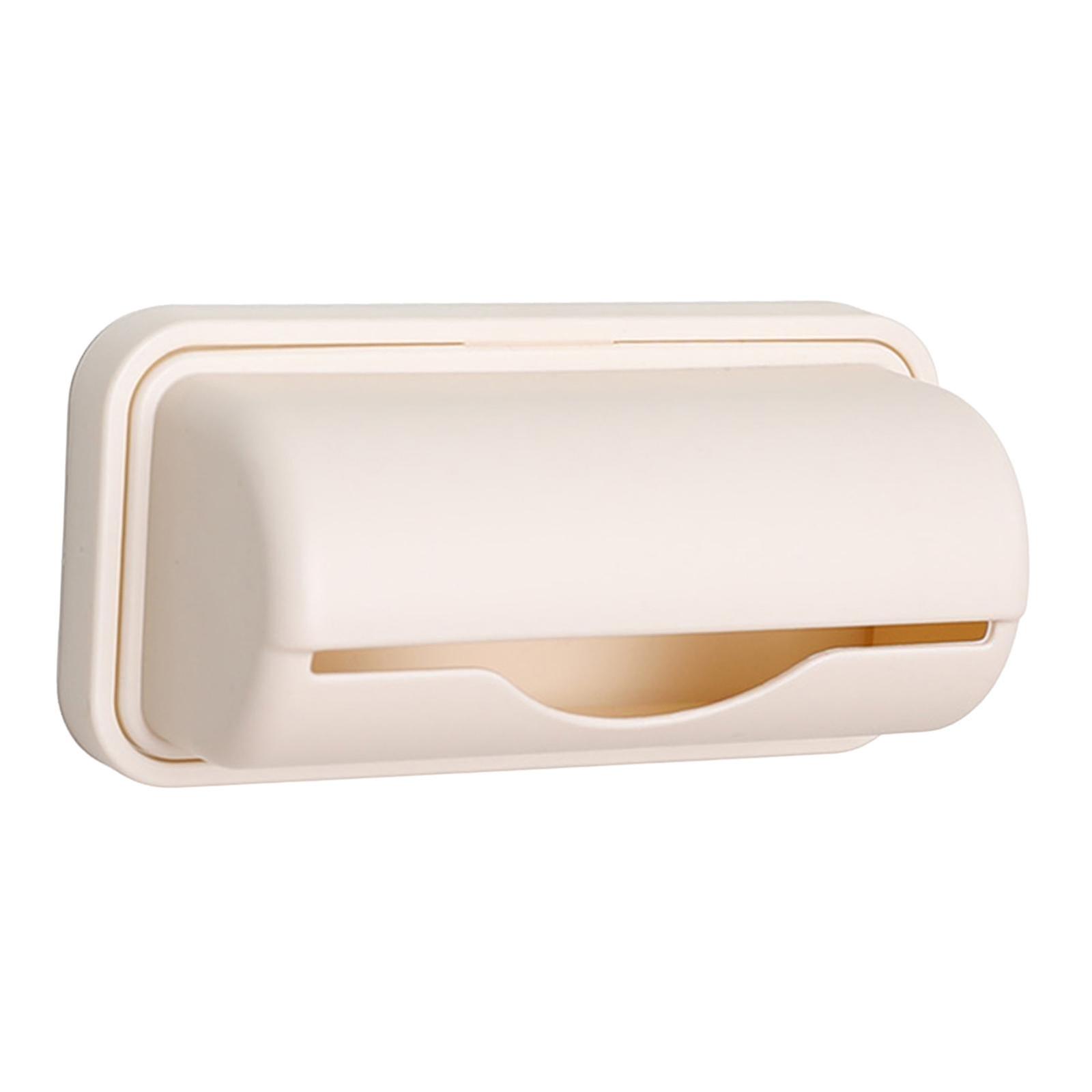 Trash Bag Holder Wall Mount Garbage Bag Holder For Kitchen Cabinet Household Large Apricot