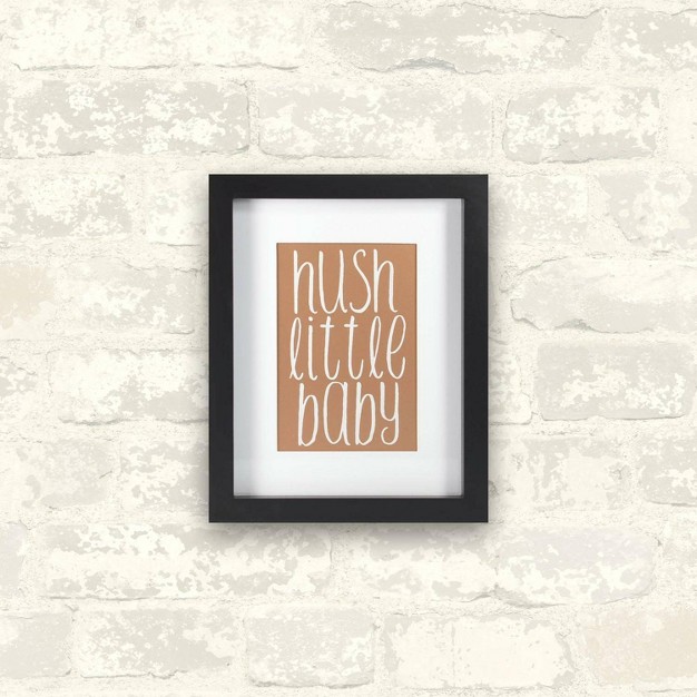 Roommates Framed Wall Poster Prints Hush Little Baby Rose Gold