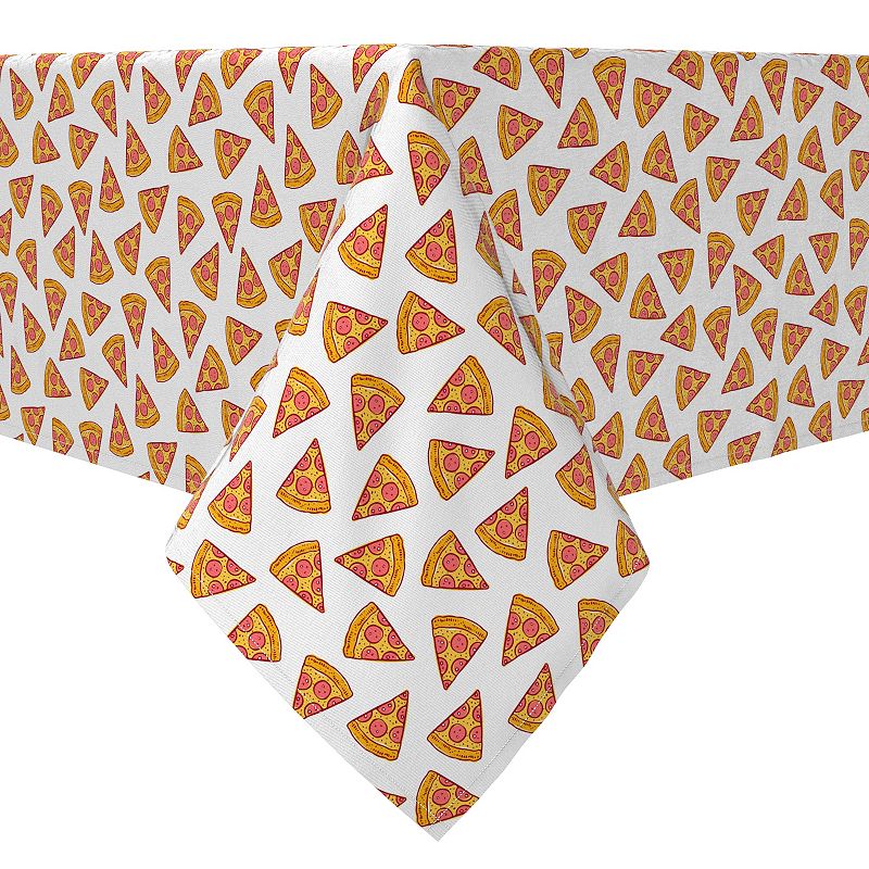 Square Tablecloth， 100% Cotton， 60x60， Pizza Party