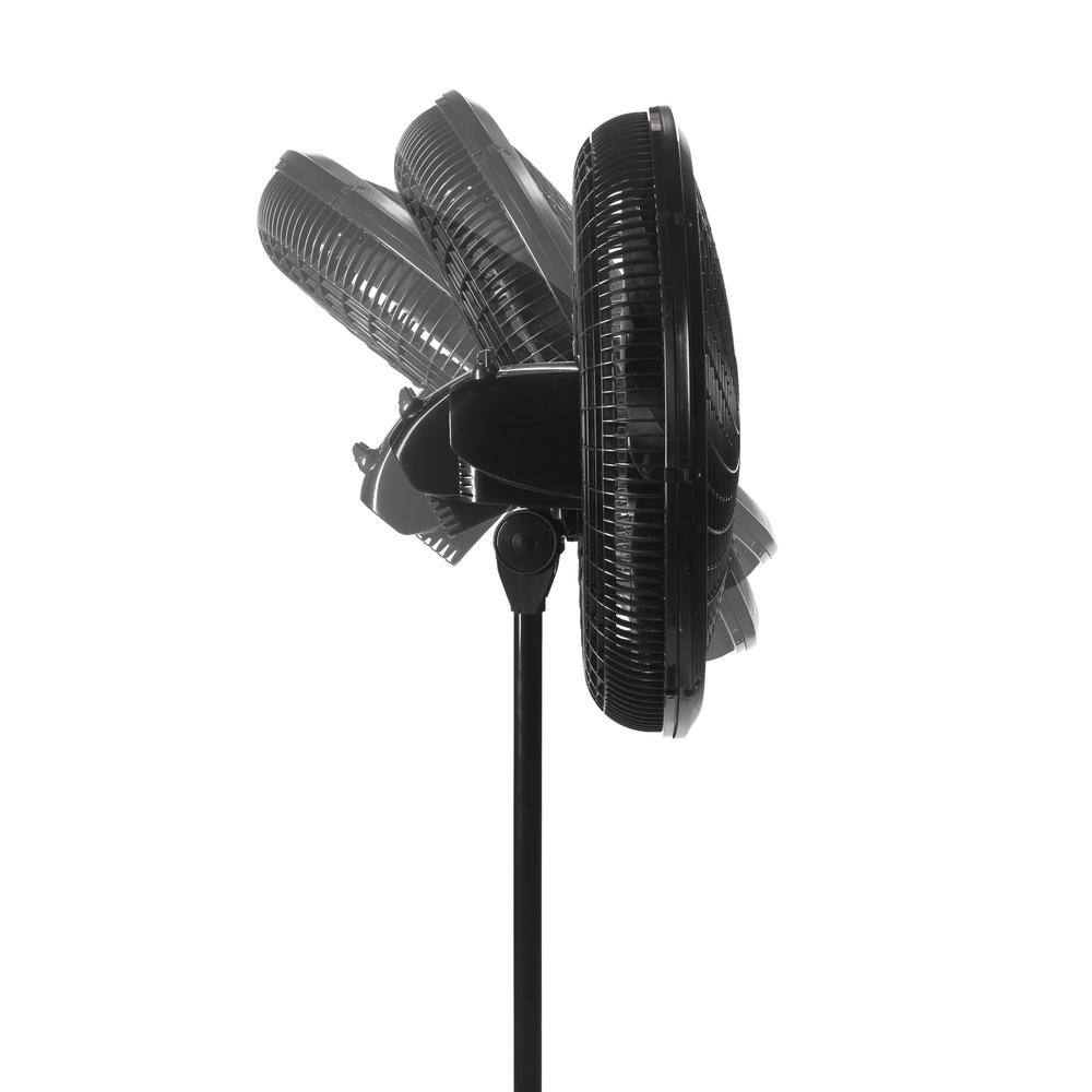 Lasko 18 in. 3 Speeds Cyclone Pedestal Fan in Black with Adjustable Height Oscillating 1823