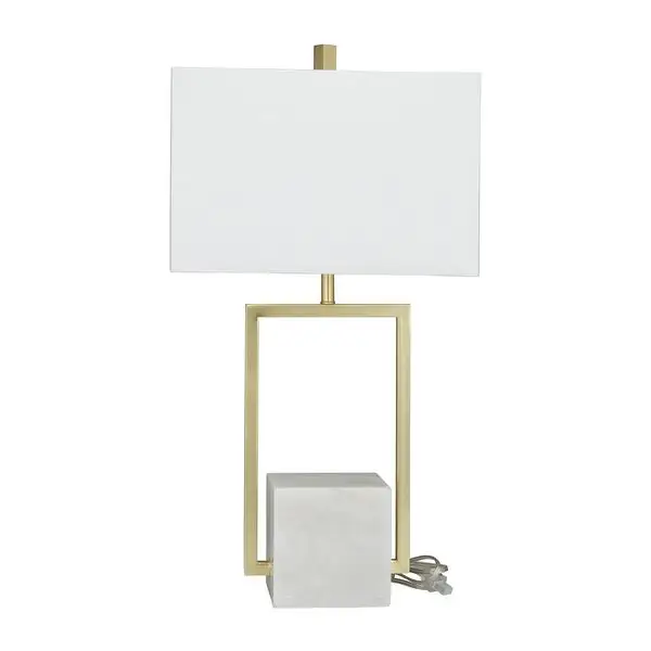 White Marble Modern Table Lamp