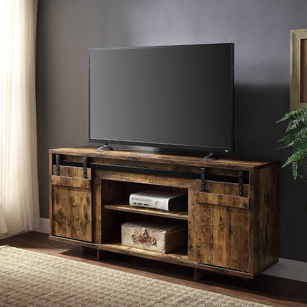 Bellarosa Tv Stand For Tvs Up To 60 quot Rustic Oak Acme Furniture