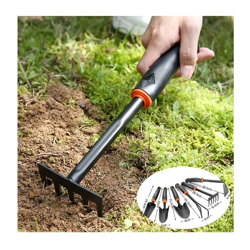 Hand Cultivator Garden Tool  Small Rakes for Garden Beds  Hand Trowel for Gardening