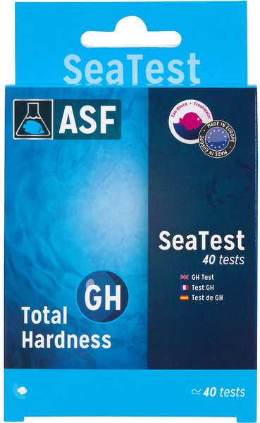 ASF SEATEST GH (Total Hardness) Fish Aquarium Water Test Kit， 40 count