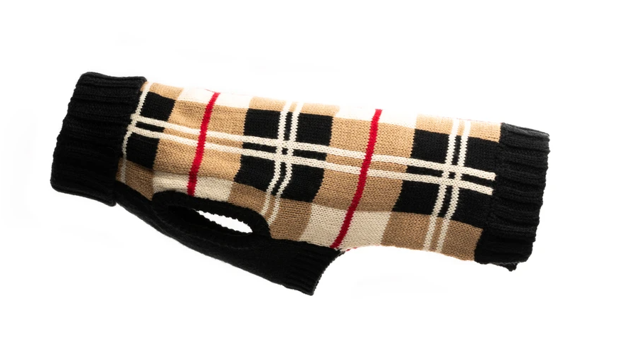 Fabdog Camel Plaid Sweater andndash; Pet Empire and Supplies
