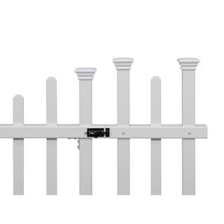 Zippity Outdoor Products 5 ft. W x 2.5 ft. H White Vinyl Washington Fence Gate Kit ZP19049