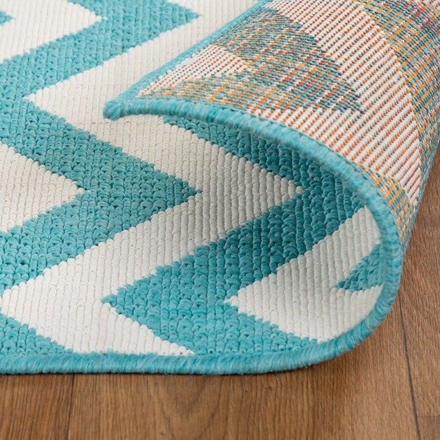 Classic Chevron Zig zag Coastal Indoor Outdoor Runner Or Area Rug By Blue Nile Mills