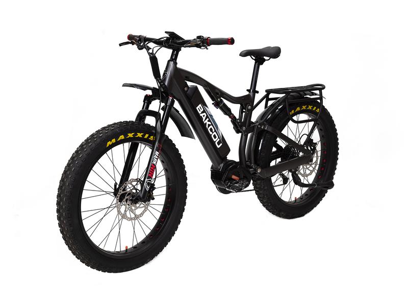 Bakcou Storm G2 Full Suspension Electric Hunting Bike Bafang Ultra Mid Drive Motor