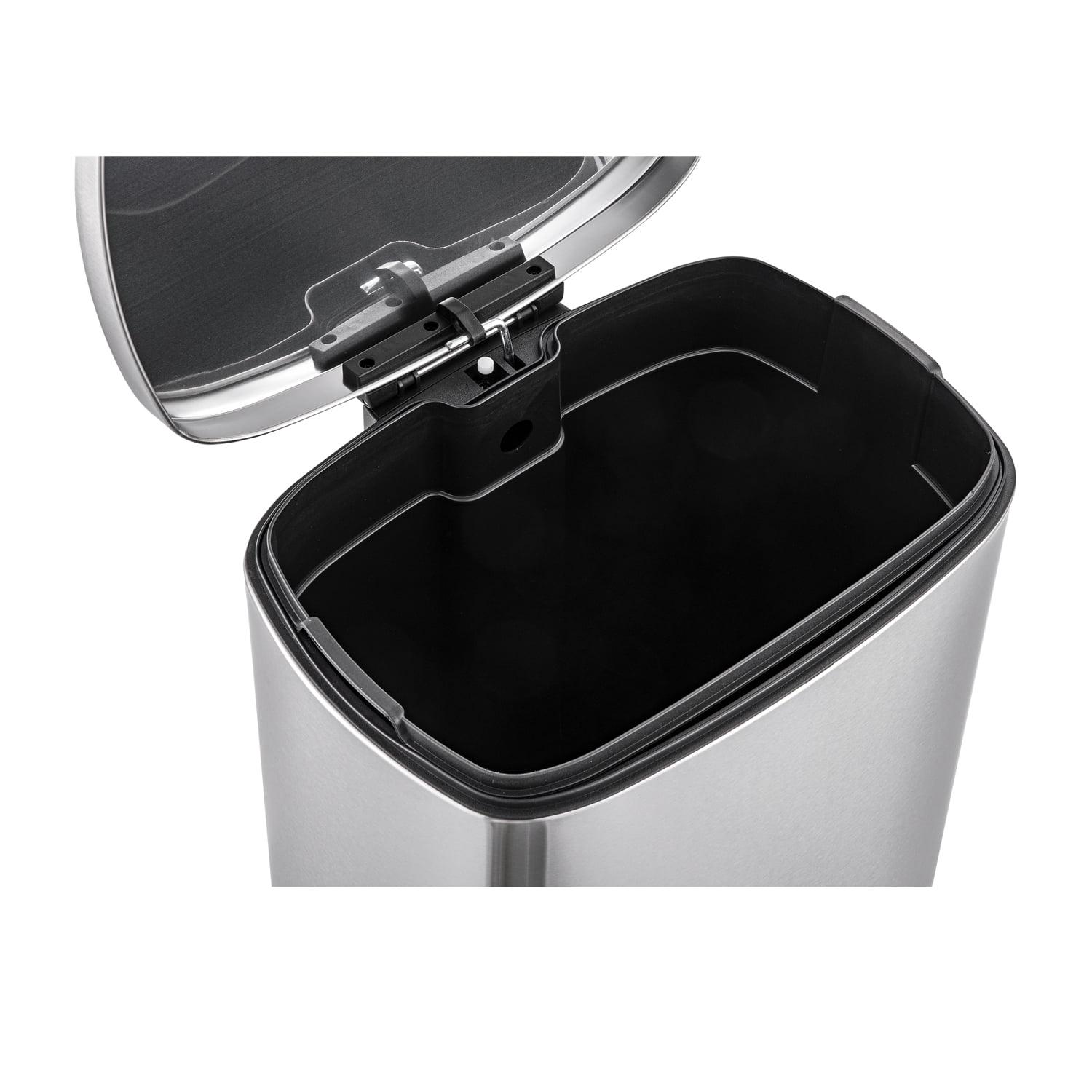 Qualiazero 132 gallon Trash Can Stainless Steel Step On Kitchen Garbage Can Silver  Crowdfused