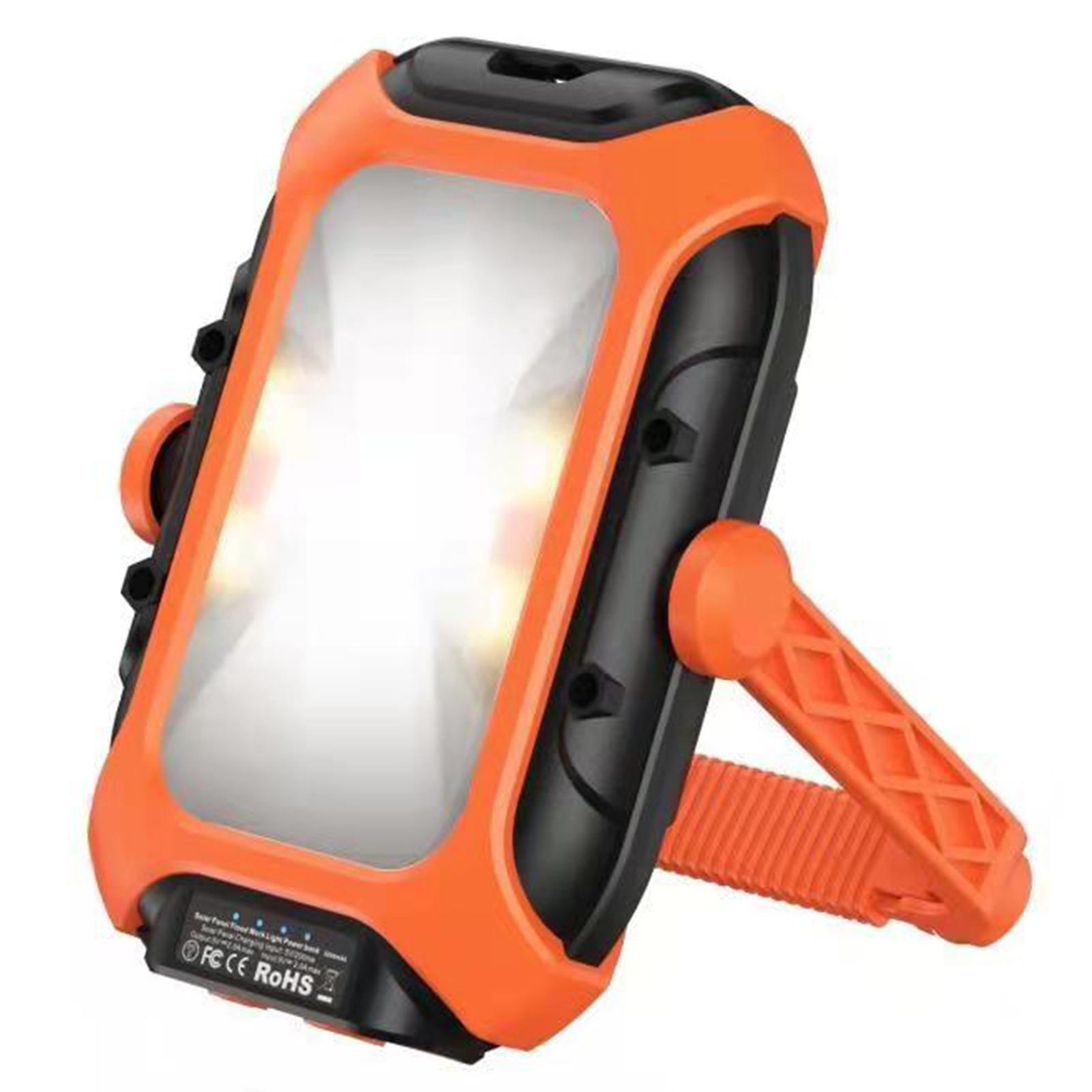 Orange Outdoors Camping Light Solar Charging Usb Charging Waterproof 5 Lighting Modes 360 Rotatable Emergency Light For Camping Hiking Picnic